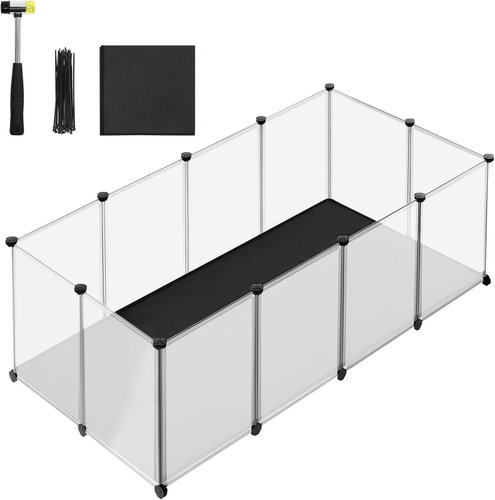 Songmics Pet playpen Molly 143 cm, clear - Pen for Rodents - Main image