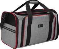 PetiGIO Peti-to-Travel portable bag for dogs and cats, grey-red - Carrier Bag for Pets