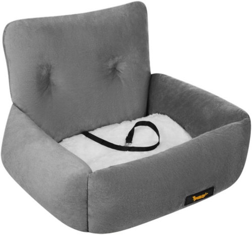Purlov Car seat for dogs size. S 44 × 35 × 30 cm, grey - Dog Car Seat - Main image
