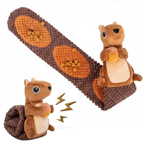 Renni's choice Forest squirrel sniffing squeaky toy - Interactive Dog Toy - Main image