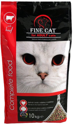 FINE CAT Granules for cats with beef 10 kg - Cat Kibble - Main image