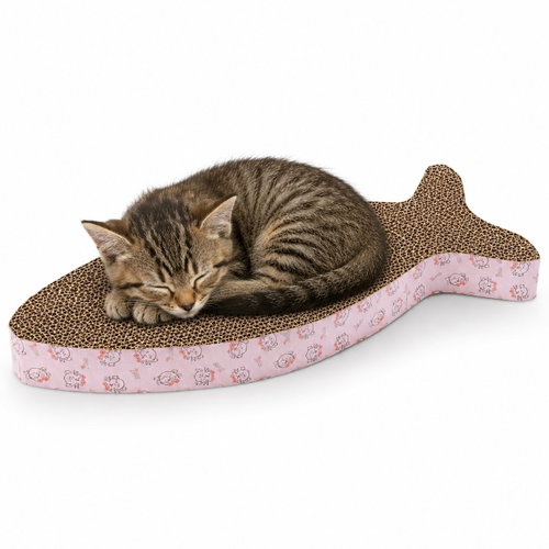 Tulimi Kartonové škrabadlo FISH 44 × 14,5 × 5 cm - Cat Scratcher - Main image
