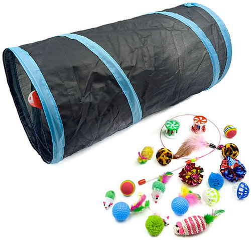 Zooted Sada hraček 21 ks s tunelem - Cat Toy - Main image