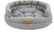 Dogeste Kulatý pelíšek pro psa se zvýšeným okrajem 55 × 55 cm, šedý - Pet Bed