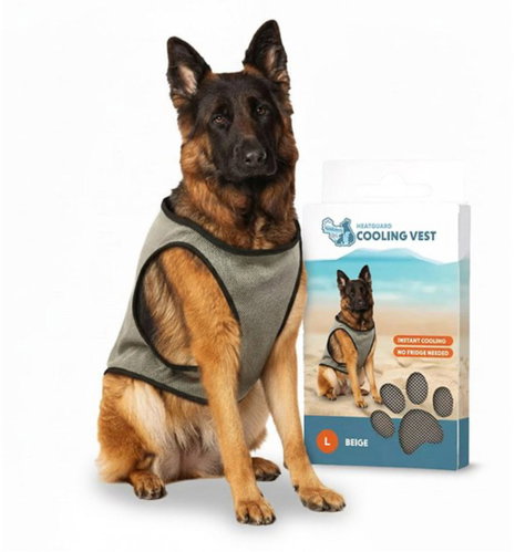 CoolPets Cooling Vest Beige 35cm / L - Dog Clothes - Main image