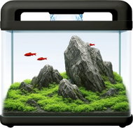 INVITAL Nano EasyTank Aquarium Set with Curved Glass, Integrated Filtration and LED Lighting, 7L - Aquarium