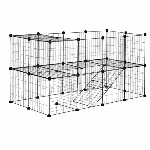 Petsi NAI-C1 Ohrádka pro zvířata, modulová, 35 panelů, černá - Pen for Rodents - Main image