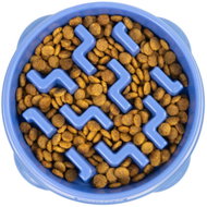 Outward Hound Zpomalovací miska Fun Feeder Notch, medium, modrá - Dog Bowl