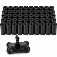 Verk 19495 Sáčky na psí exkrementy 50 rolí, 1000 ks + dávkovač, černé - Dog Poop Bags