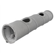 Purlov interactive folding cat tunnel with ball, grey - Play Tunnel