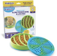 Brightkins 2in1 slow feeder bowl and licking mat for dogs, round - Dog Bowl
