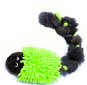 Squeaky critters, Hedgehog with rabbit, brown with yellow-green - Dog Toy