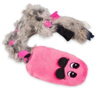 Squeaky critters, Rat with rabbit fur, pink - Dog Toy