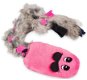 Squeaky critters, Rat with rabbit fur, pink - Dog Toy