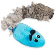 Squeaky critters, Rat with rabbit fur, blue - Dog Toy