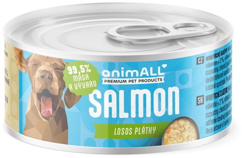 animALL 10× Salmon slices 80g Main image animALL 10× Salmon slices 80g - Canned Dog Food - Main image