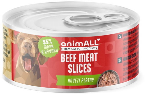 animALL 10× Beef slices 80g - Canned Dog Food - Main image