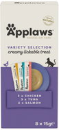 Applaws Puree Cat lickable puree Multipack Variety 8×15g - Cat Food Pouch