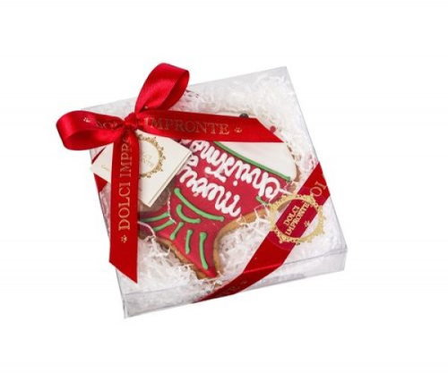 COBBYS PET Christmas biscuit for cats with salmon flavour in the shape of a fish in a gift pack 73 g - Cat Treats - Main image