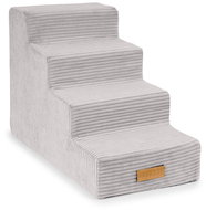 Dogeste Dog / cat stairs 4 steps, grey corduroy - Steps for Dogs