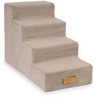 Dogeste Dog / cat stairs 4 steps, corduroy beige - Steps for Dogs