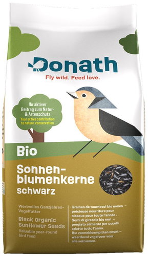 Donath Organic Black Sunflower Seeds 1 kg - Bird Feed - Main image