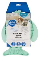 Duvo+ Lízací podložka pro psy a kočky ve tvaru ryby 23,5 × 18,5 × 0,8 cm zelená - Lick Mat
