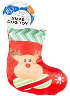Duvo+ Vianočná hračka – Plyšová ponožka 18 × 15 × 7 cm mix farieb - Hračka pre psov
