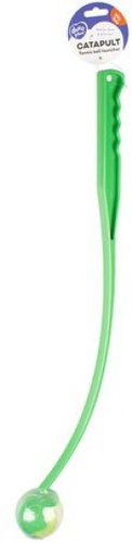 Duvo+ Throwing stick with tennis ball (diameter 6 cm) 10 × 8 × 62 cm green - Ball Launcher - Main image