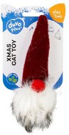 DUVO+ Vianočná hračka pre mačky červený škriatok s praskavým zvukom 5 × 5,5 × 18 cm - Hračka pre mačky