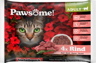 Pawsome! Adult with beef Multipack 4x85 g - Cat Food Pouch