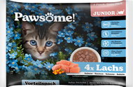 Pawsome! Junior with salmon Multipack 4x85 g - Cat Food Pouch