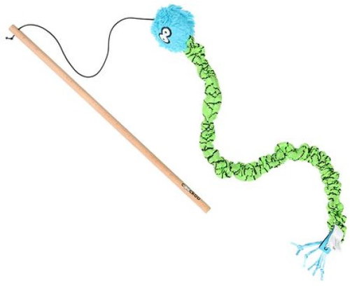 EBI Coockoo fishing rod for cats Snake 40 × 4 × 4 cm mix of colours 1 pc - Cat Toy - Main image