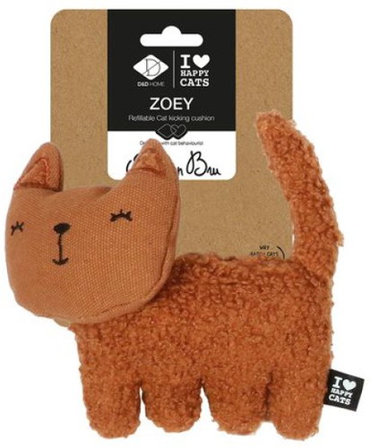 EBI D&D Home Zoey plush catnip stuffed cat toy 15 × 5 × 12 cm brown - Cat Toy - Main image