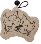 EBI D&D Home Hračka pro kočky se zvonkem Happy Cats 8,5 × 2 × 7 cm béžová 1 ks - Cat Toy
