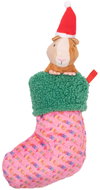 Uniqpets Plush Whistling Christmas Sock with Hamster - 31 cm - Dog Toy