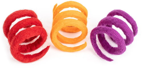 Japan Premium Colored Natural Sheep Wool Spring - Cat Toy - Main image