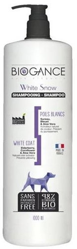 Biogance shampoo White snow - for white/light coats 1l - Dog Shampoo - Main image