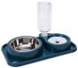 Dog Bowl Stand Surtep DvojMiska se zásobníkem vody Set 3v1 500 ml, barva Tmavě modrá - Stojan na misky