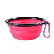 Surtep Silikonová skládací miska 1000 ml, barva růžová - Dog Bowl