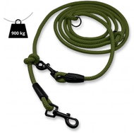 PafDog přepínací nastavitelné vodítko 8 mm, 5 m, olivově zelené - Vodítko