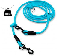 PafDog přepínací nastavitelné vodítko 8 mm, 2,5 m, světle modré - Leash