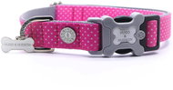 Hugo & Hudson Collar pink with polka dots, size S - Dog Collar