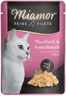 Finnern Miamor Feine Filets Tuna and crab in jelly, pouch 10 × 100 g - Cat Food Pouch