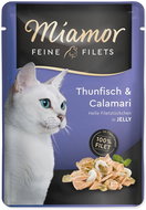Finnern Miamor Feine Filets Tuna and calamari in jelly, pouch 10 × 100 g - Cat Food Pouch
