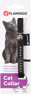 Flamingo Monte Carlo Obojek s rolničkou pro kočky černý - Cat Collar