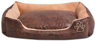 Shumee Comfort bed PU faux leather brown XXL - Bed