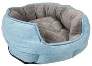 DUVO+ Soft oval dog bed black-blue M 61 × 51 × 22 cm - Pet Bed