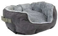 DUVO+ Corduroy oval dog bed M 61 × 51 × 22 cm ash-black/grey - Pet Bed