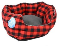 DUVO+ Oval plaid dog bed 41 × 38 × 20 cm mi × colour-random selection - Pet Bed
